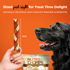 NutriChomps trenzas pollo piel cerdo: snack proteico y sabroso