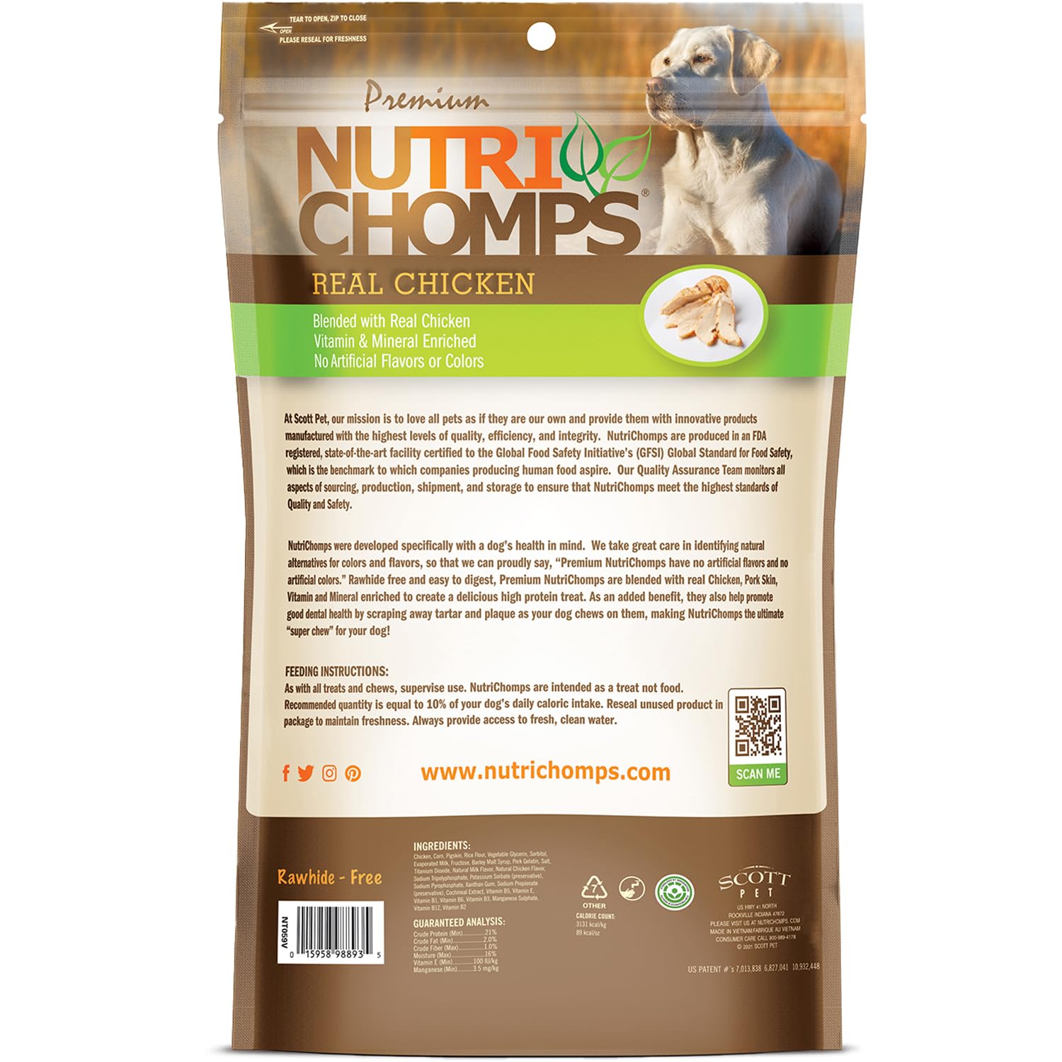 NutriChomps twists en bolsa para recompensa durante el entrenamiento