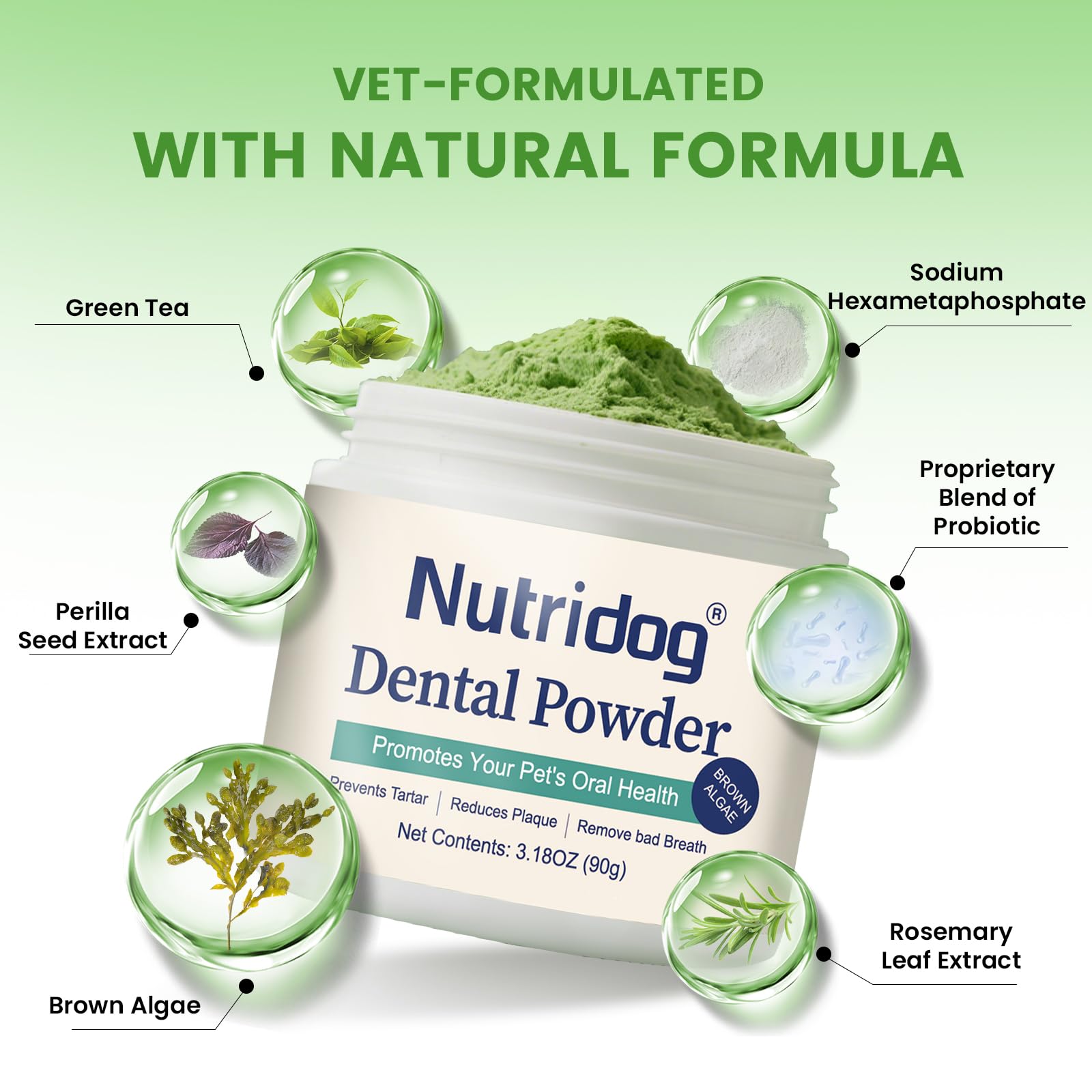 Nutridog cuchara de medición incluida facilita la dosificación precisa