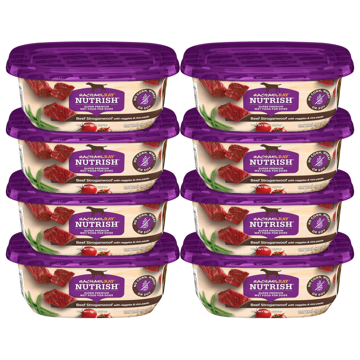Nutrish Beef Stroganwoof envases de 8 oz listos para servir a tu perro