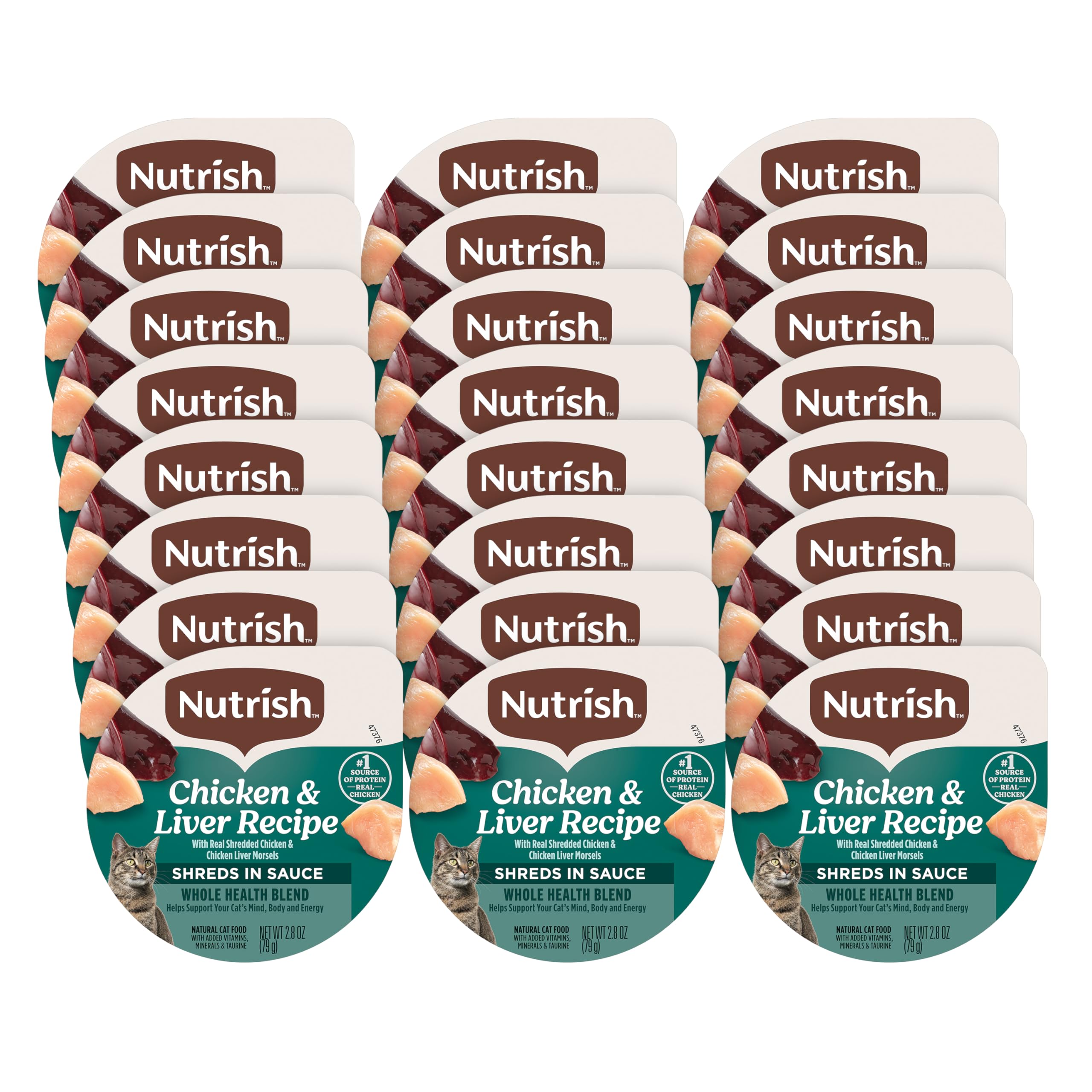 Nutrish gato: tarrina de pollo y hígado en salsa para apoyar músculos magros.