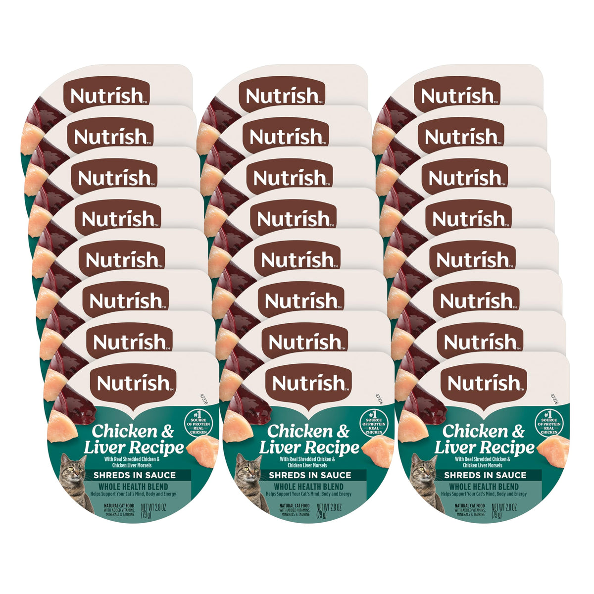 Nutrish gato: tarrina de pollo y hígado en salsa para apoyar músculos magros.