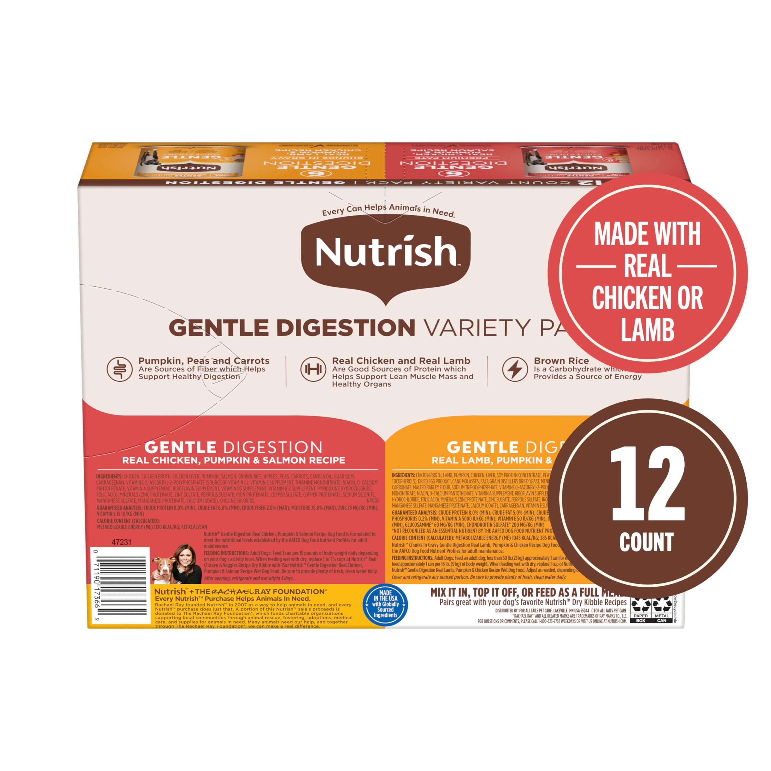 Nutrish Gentle Digestion trozos-salsa-lamb 13oz
