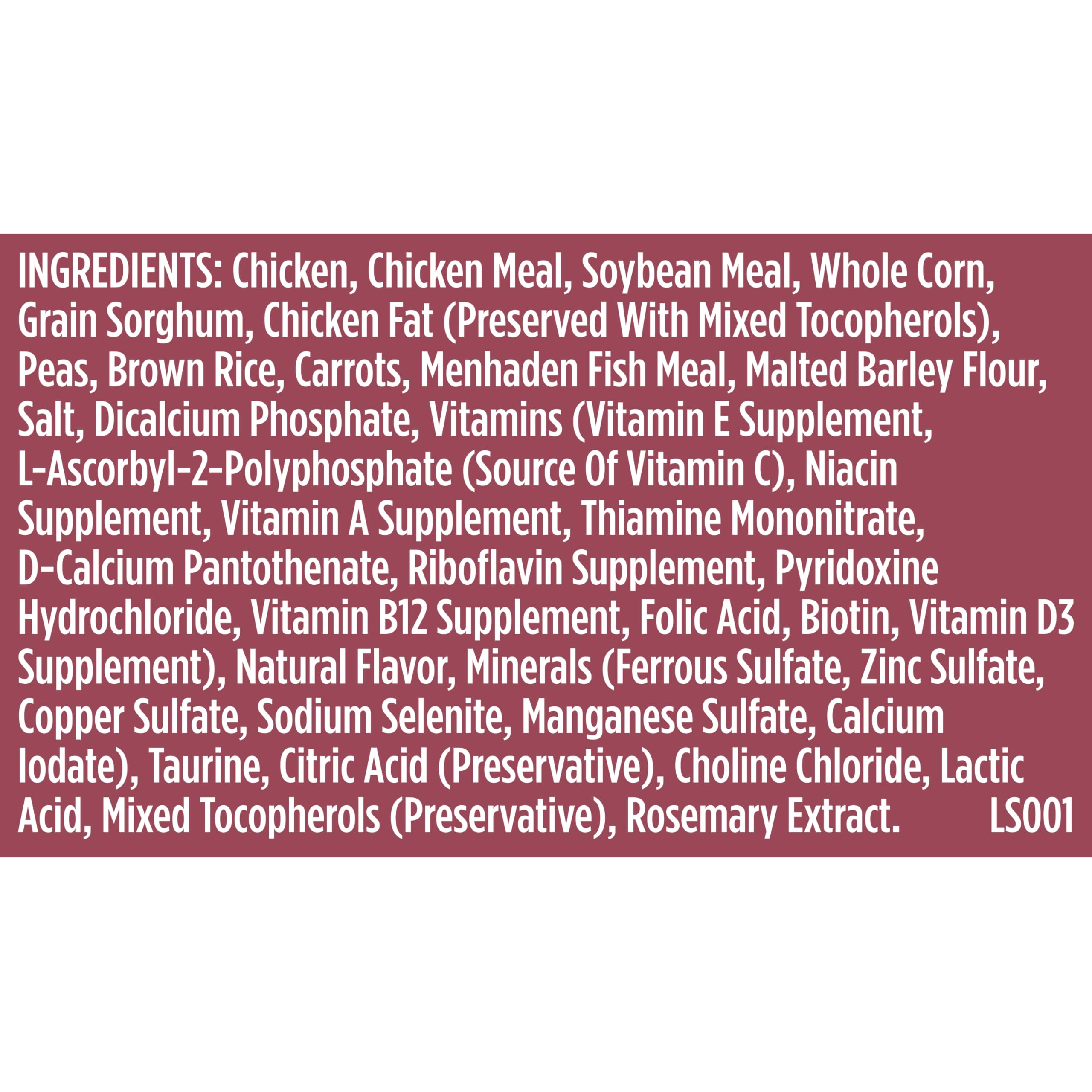 Nutrish ingredientes pollo y vegetales con sabor natural y agradable.
