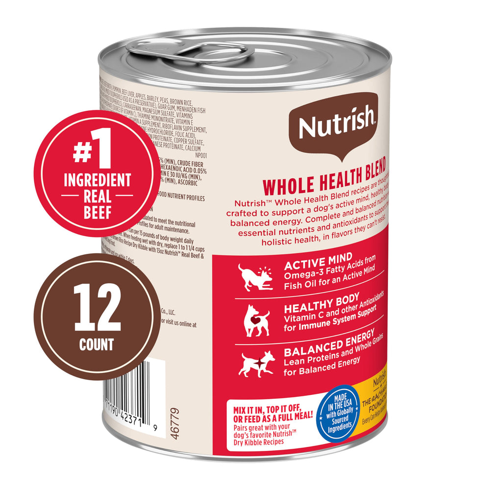Nutrish paté con carne real e ingredientes sanos para perros.