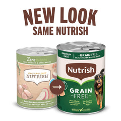 Nutrish pate con pollo real como ingrediente principal para perros