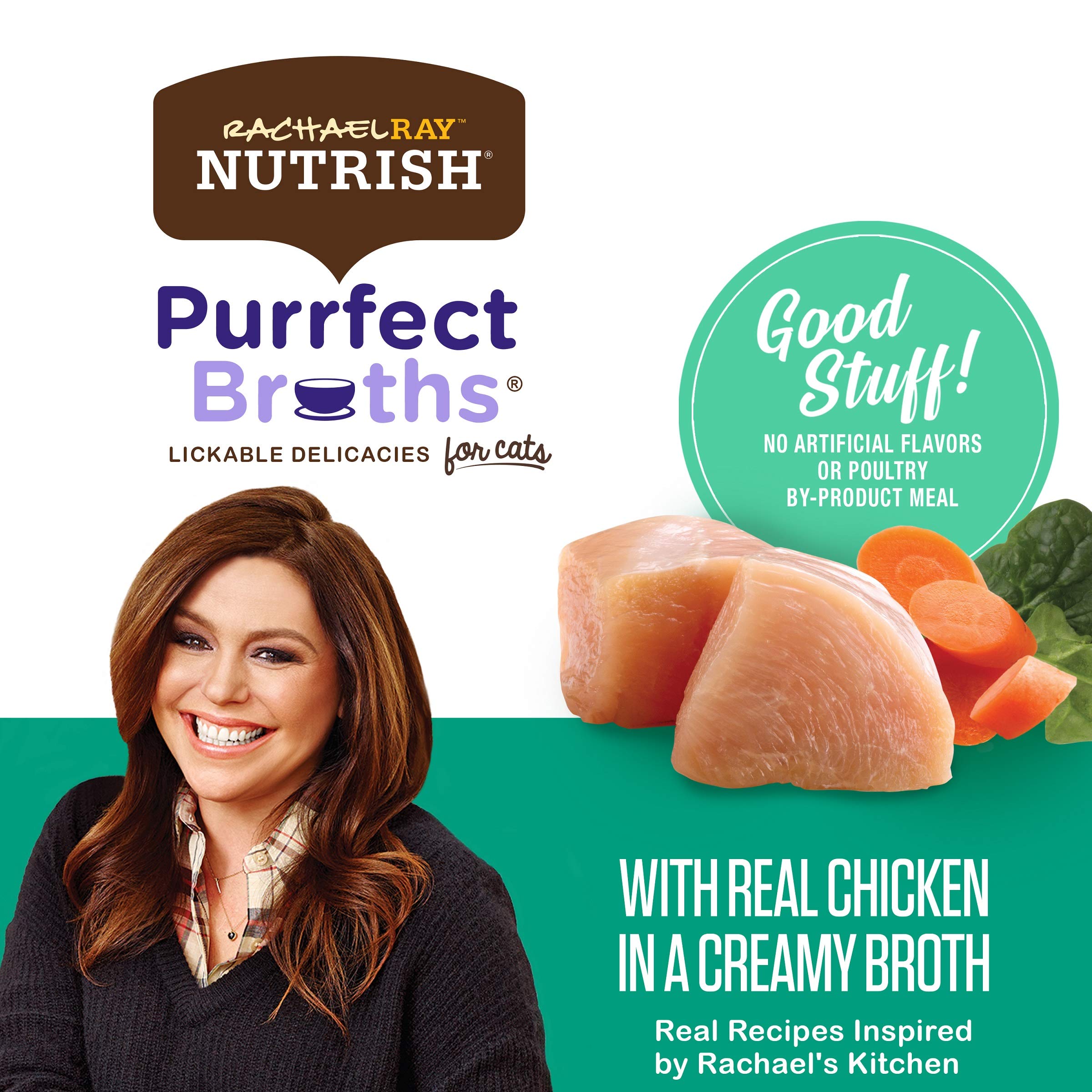 Nutrish Purrfect Broths: bolsa abierta lista para verter en la comida