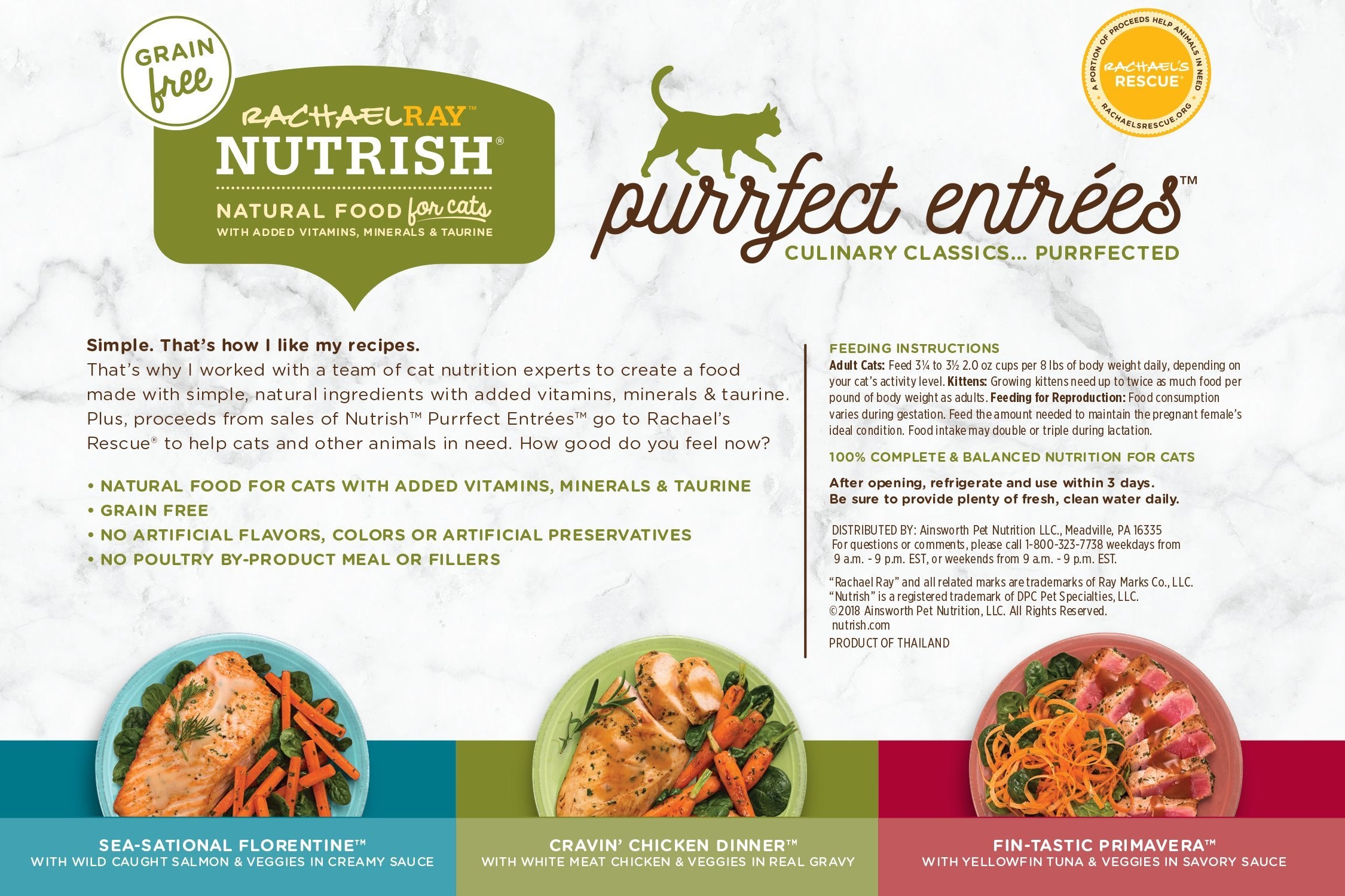 Nutrish Purrfect Entrees, taza de 2 oz, salmón y verduras para gatos.