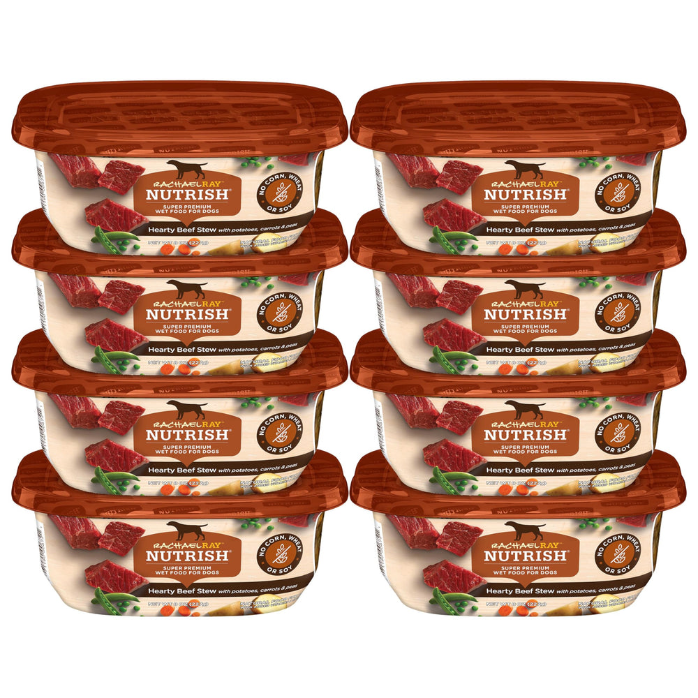 Nutrish Rachael Ray estofado de res en tubitos de 8 onzas para perros.