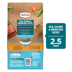 Nutrish Rachael Ray etiqueta muestra ingredientes naturales y arroz integral