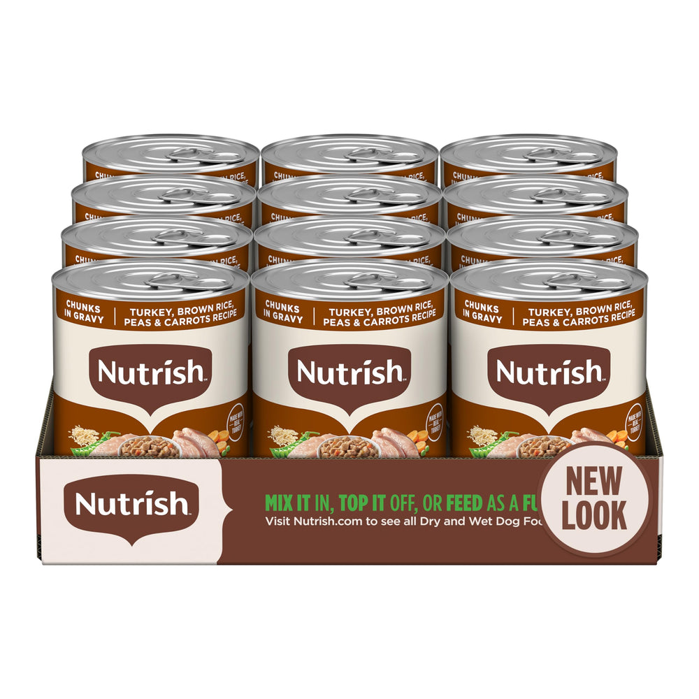 Nutrish Rachael Ray, lata con pavo real en salsa, ideal para alimentar a tu perro adulto.