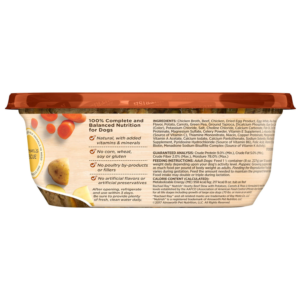 Nutrish Rachael Ray verduras: guisantes, zanahorias y patatas para perros.