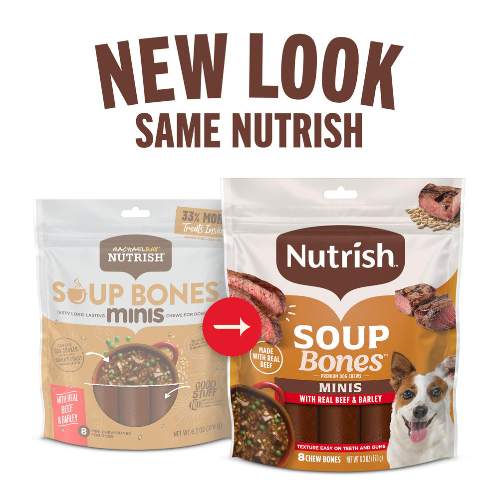 Nutrish Soup Bones Minis textura suave para masticación cómoda
