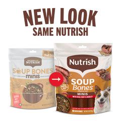 Nutrish Soup Bones Minis textura suave para masticación cómoda