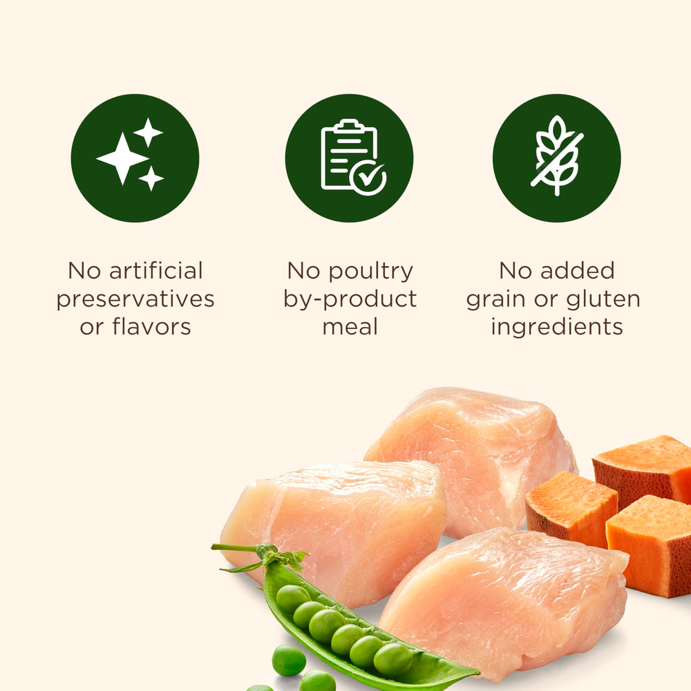 Nutrish fórmula natural con vitaminas, minerales y taurina para bienestar diario.