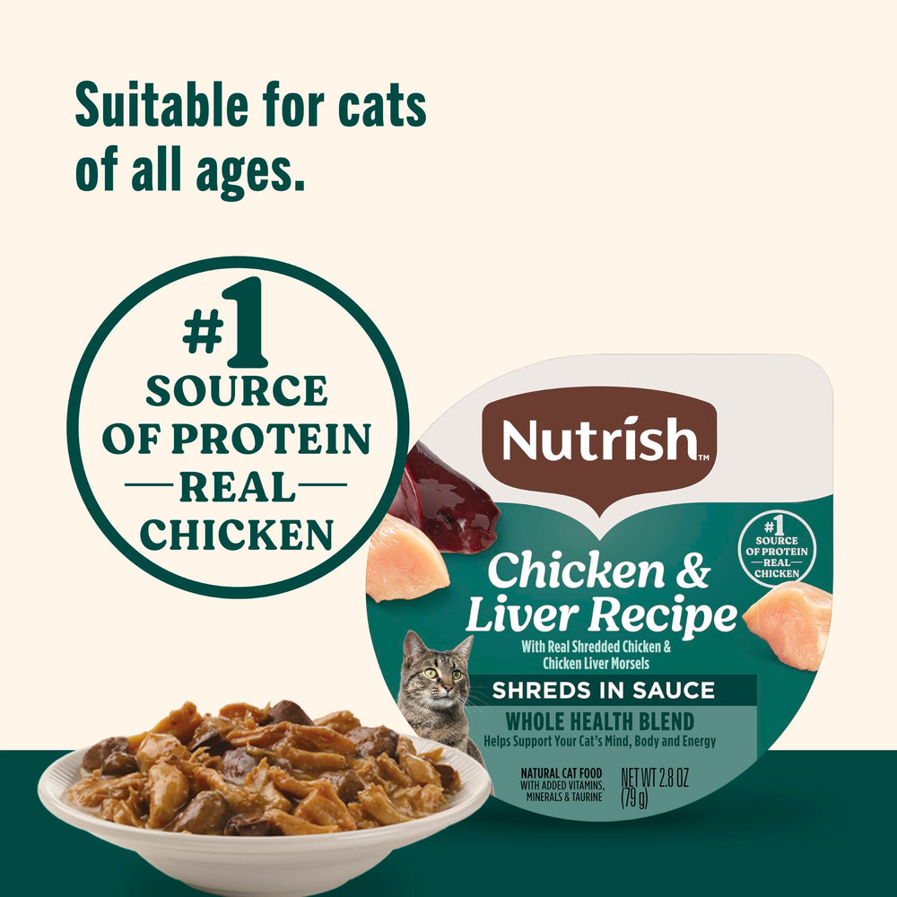 Nutrish con taurina y vitaminas: apoyo diario para el gato.