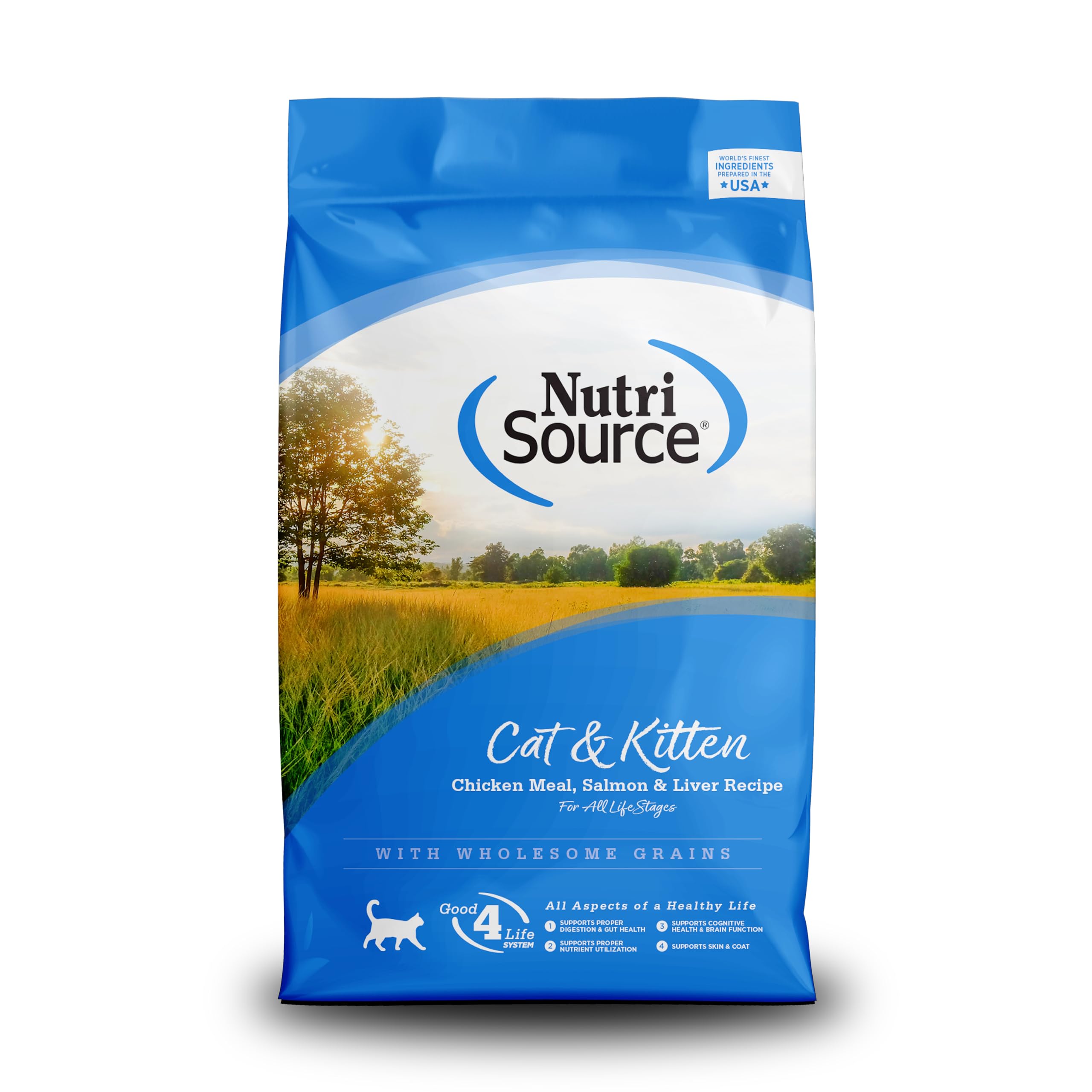 NutriSource Cat & Kitten en bolsa de 12 lb con pollo, salmón e hígado