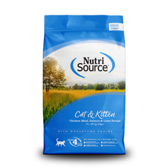 NutriSource Cat & Kitten en bolsa de 12 lb con pollo, salmón e hígado