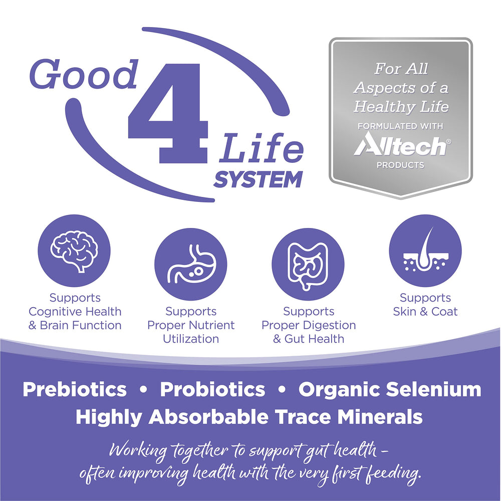 NutriSource equilibrio omega-3-6-DHA para piel y pelaje saludables.