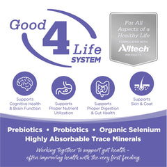 NutriSource equilibrio omega-3-6-DHA para piel y pelaje saludables.