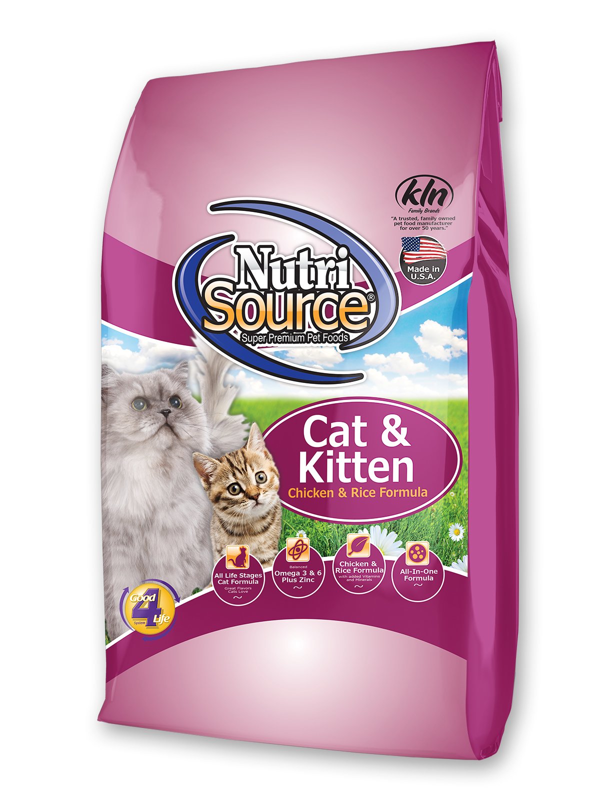 NutriSource alimento seco para gatos con pollo y arroz, bolsa de 1,5 libras