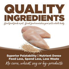 NutriSource Pure Vita ingredientes pollo arroz, combinación de proteína real y carbohidratos suaves.