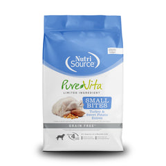 NutriSource Pure Vita saco de 12 lb con pavo, práctico para alimentar a tu perro