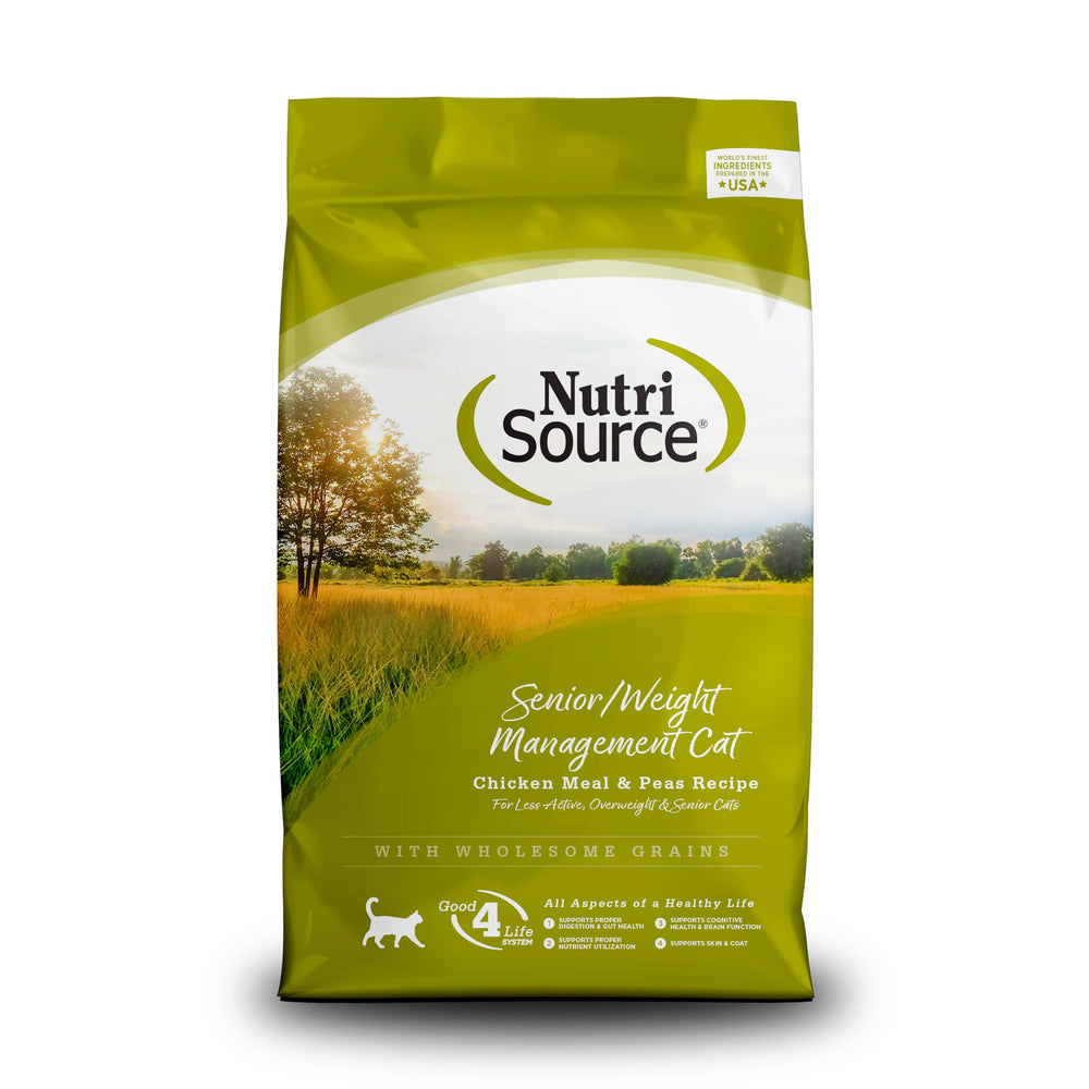 NutriSource Senior Weight Management para gatos, bolsa de 12 lb para uso diario
