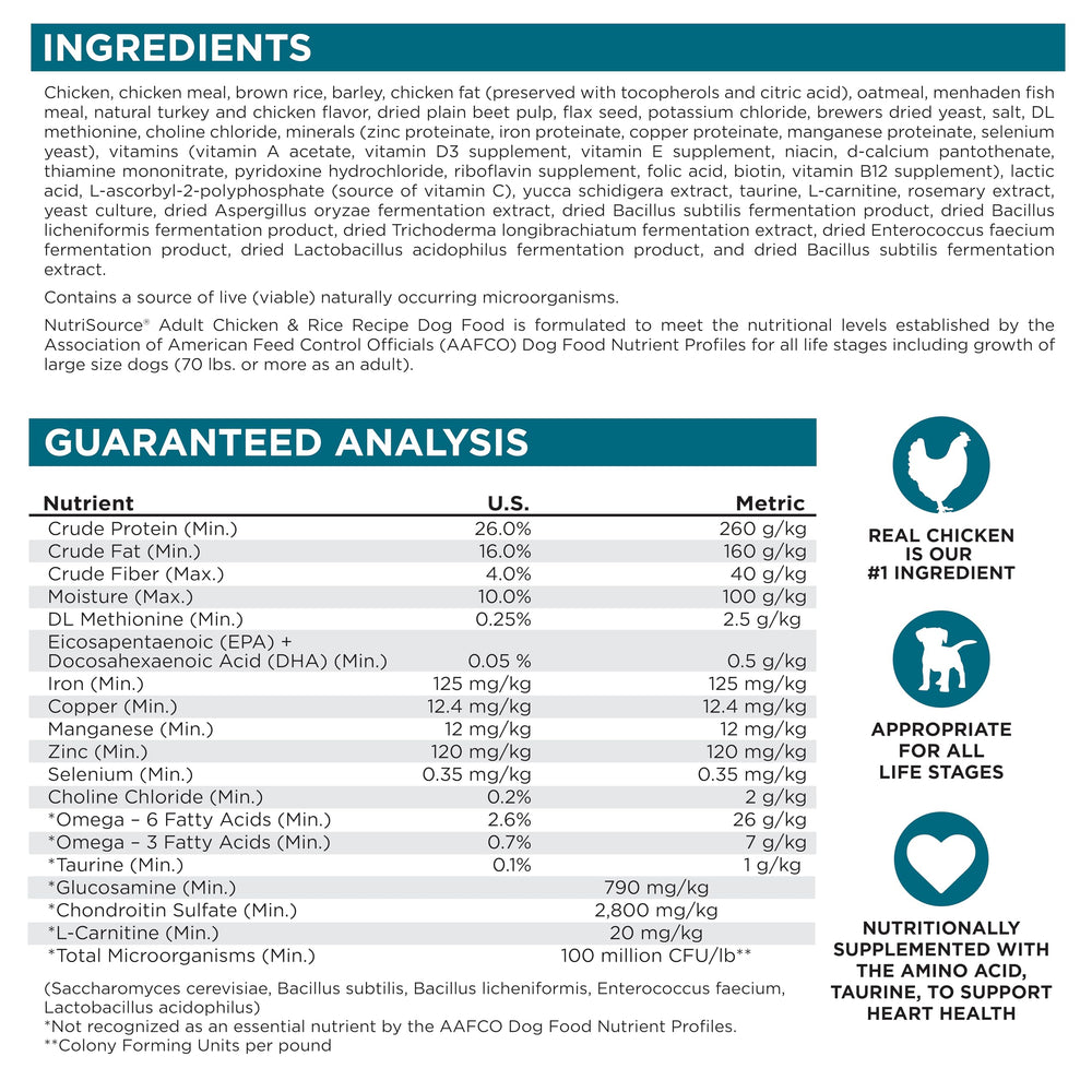 NutriSource sabor y textura atractivos para comer con gusto.