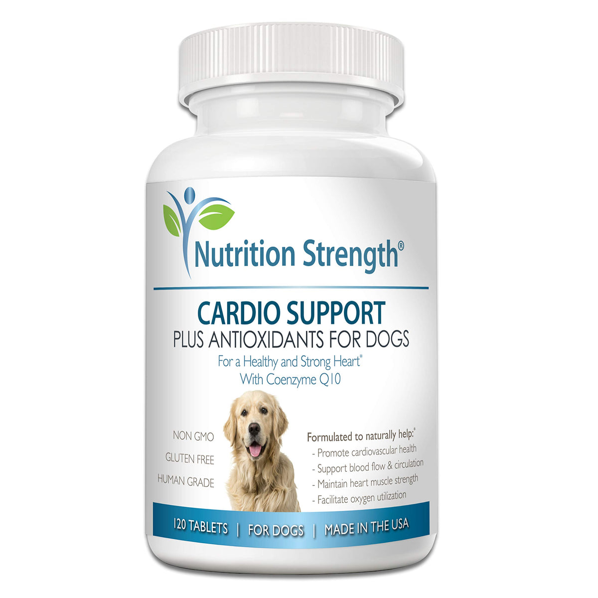 Nutrition Strength Apoyo Cardíaco para Perros, empaque visible y listo para comprar.