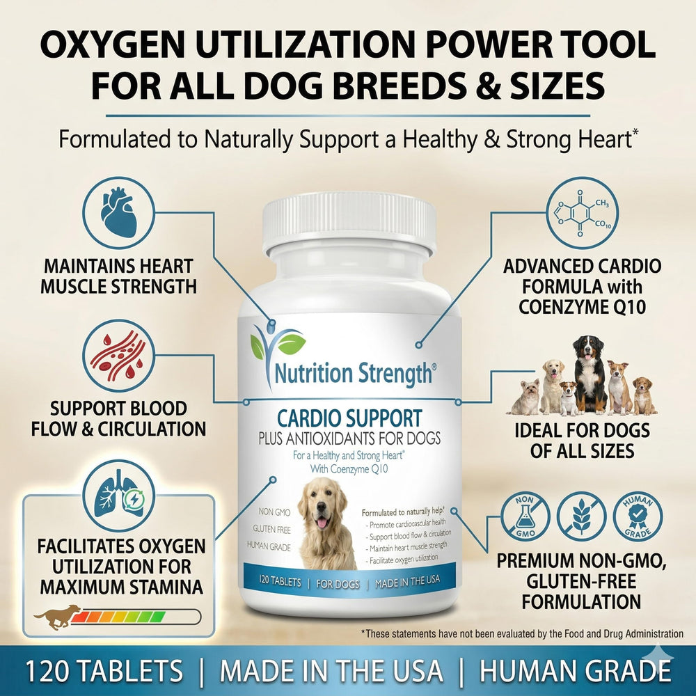 Producto fabricado en EE. UU. de Nutrition Strength para perros.