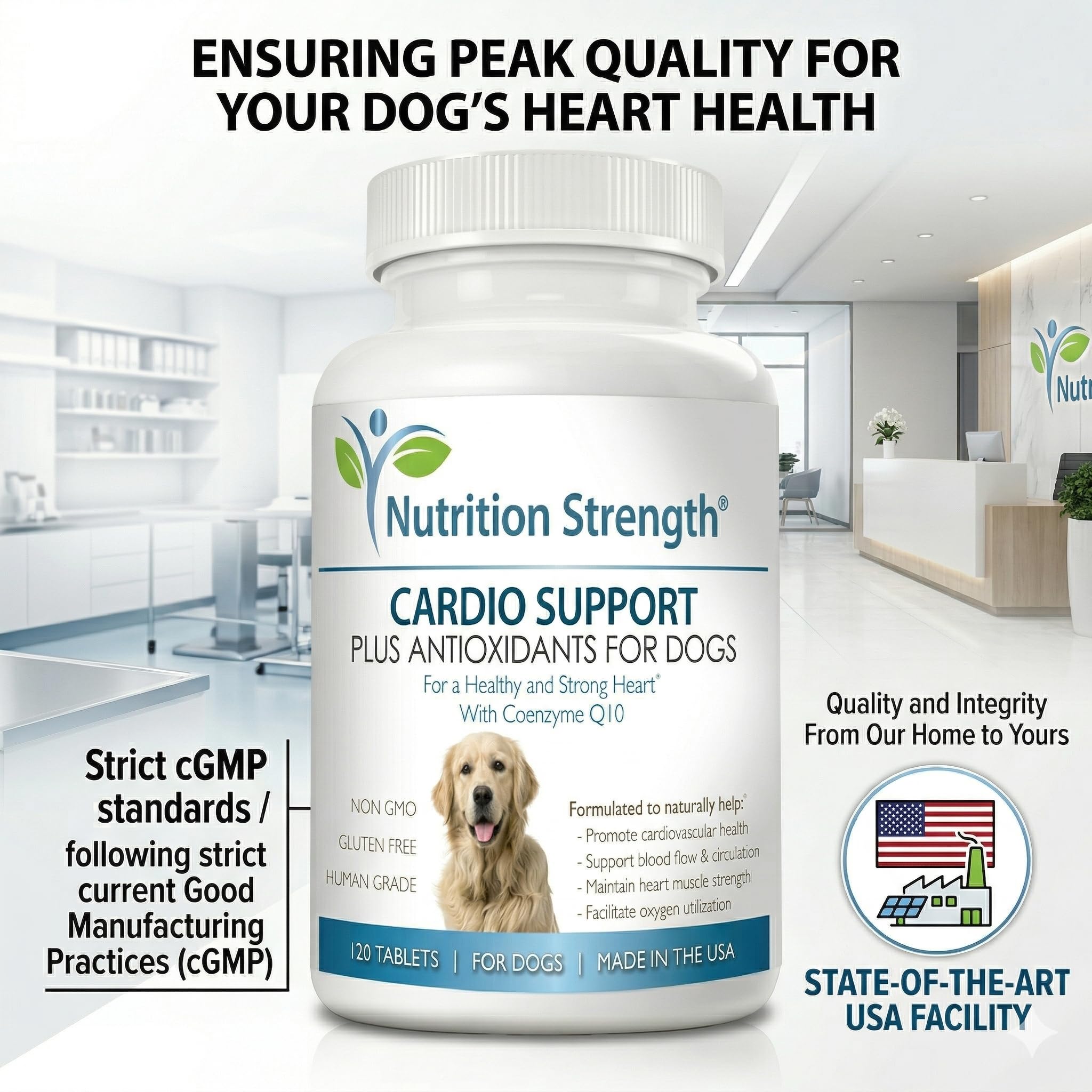 Sabor agradable de las tabletas Nutrition Strength para perros.