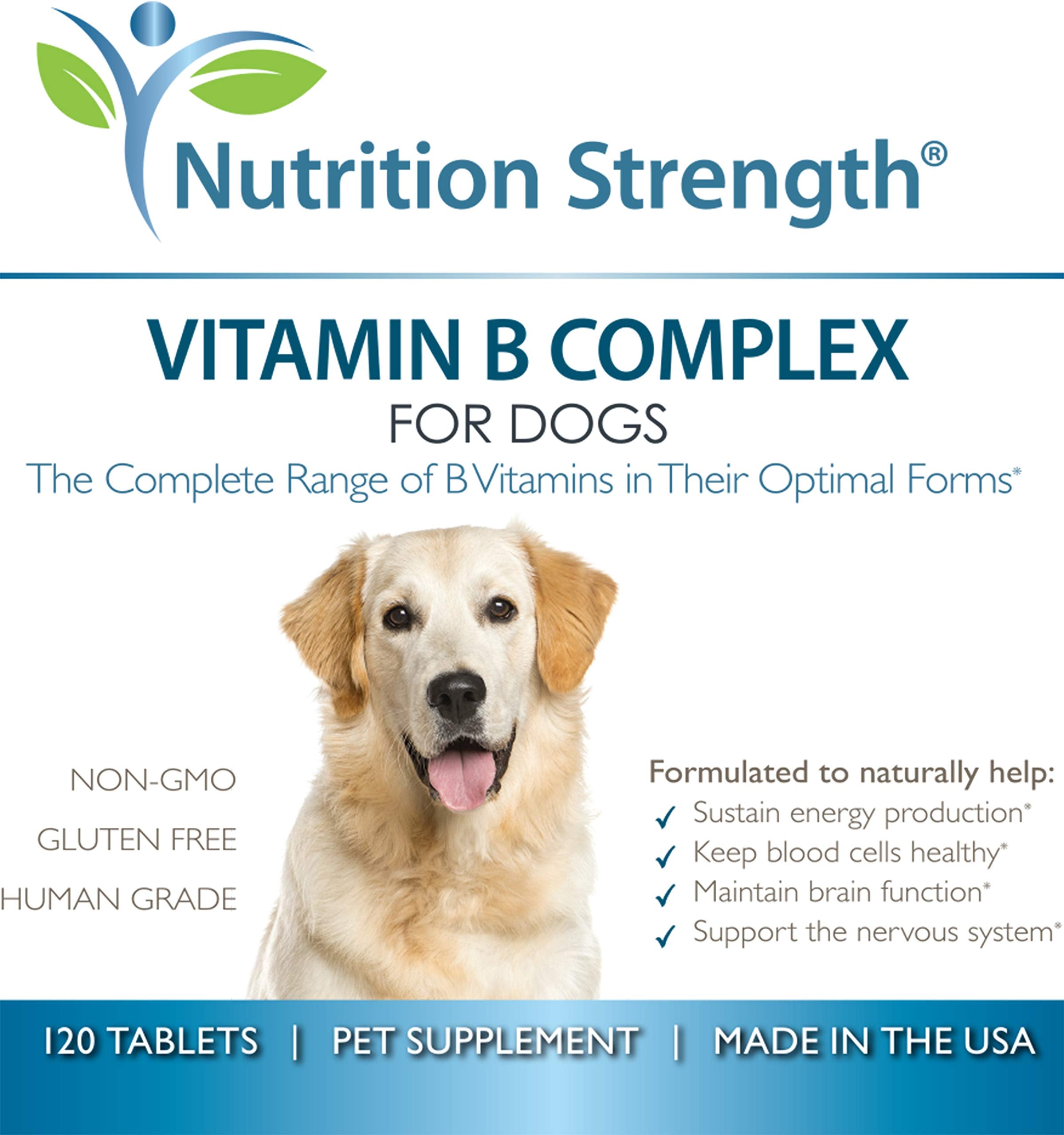 Nutrition Strength tabletas B para perros, pueden tomarse con la comida para mayor comodidad