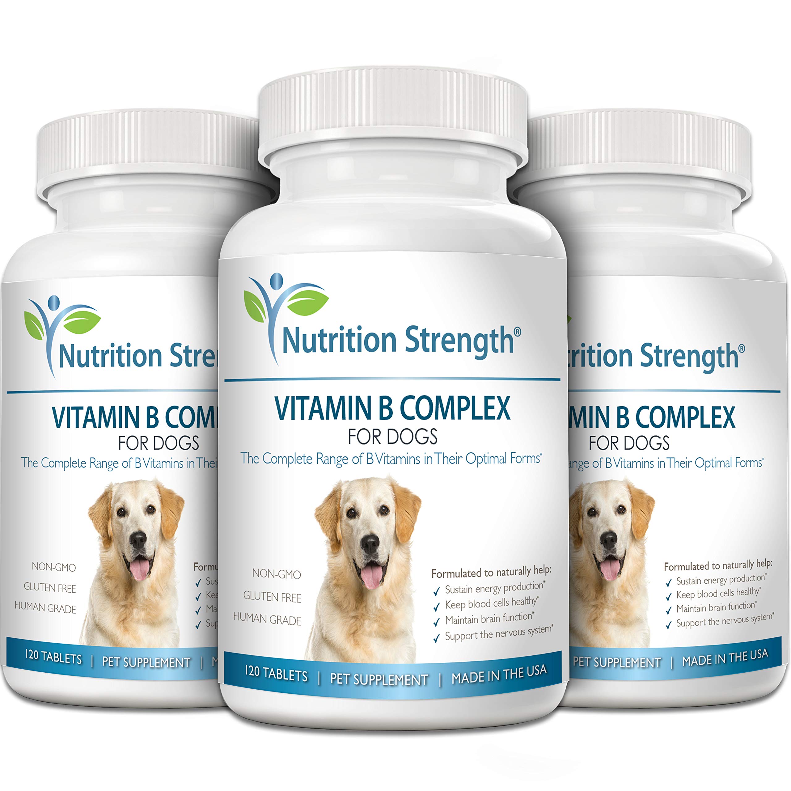 Tabletas Nutrition Strength B para perros, fabricadas en EE. UU. con altos estándares