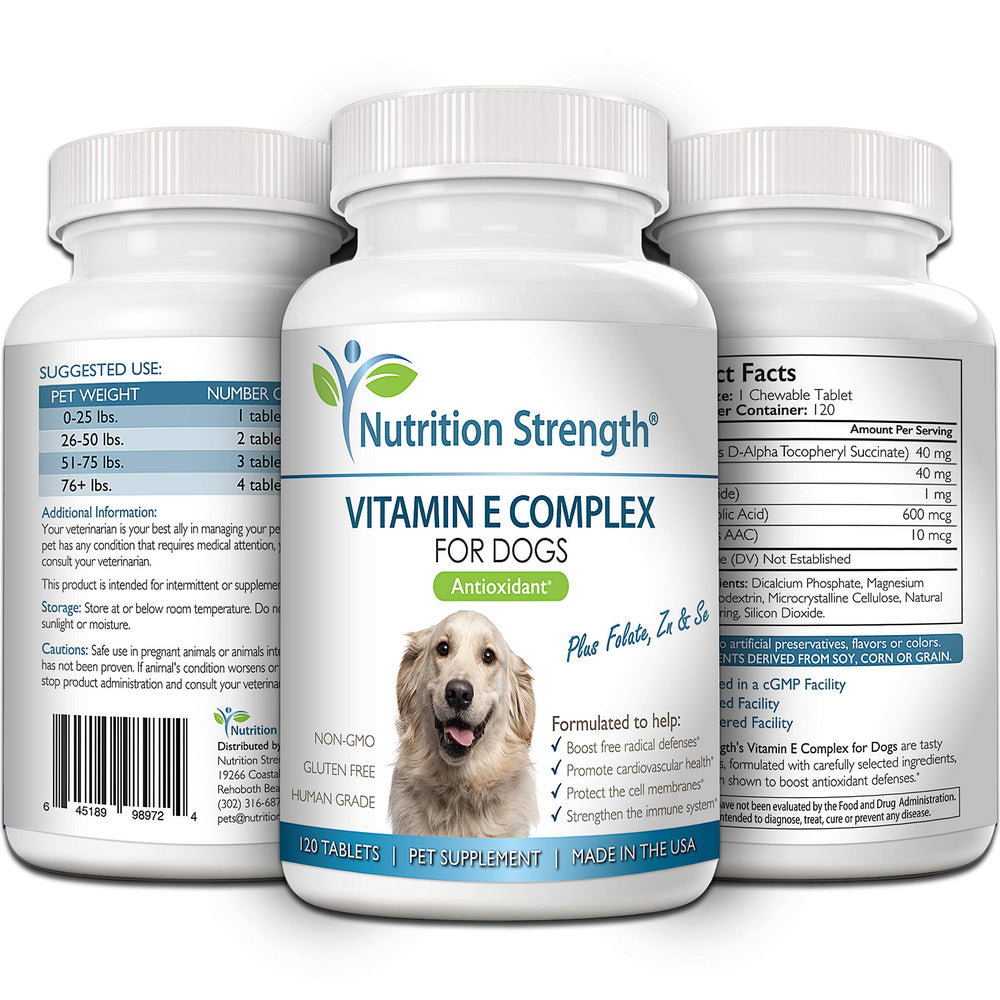 Comprimidos con selenio y folato para el sistema inmune de perros Nutrition Strength.