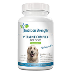 Vitamina E para perros de Nutrition Strength, comprimidos sabrosos para el uso diario.