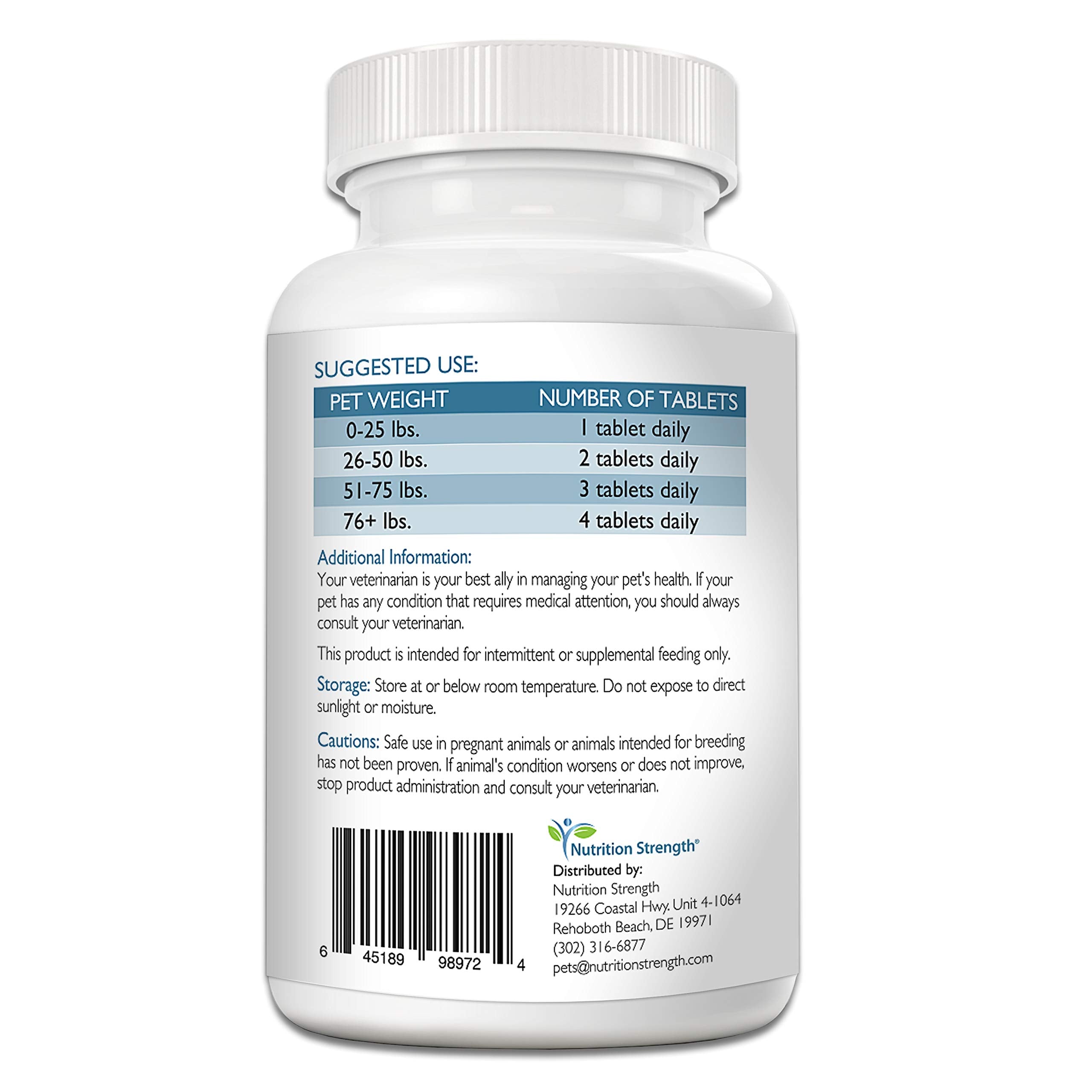 Vitamina E para perros de Nutrition Strength con zinc, selenio y aceite de salmón, apoyo antioxidante.