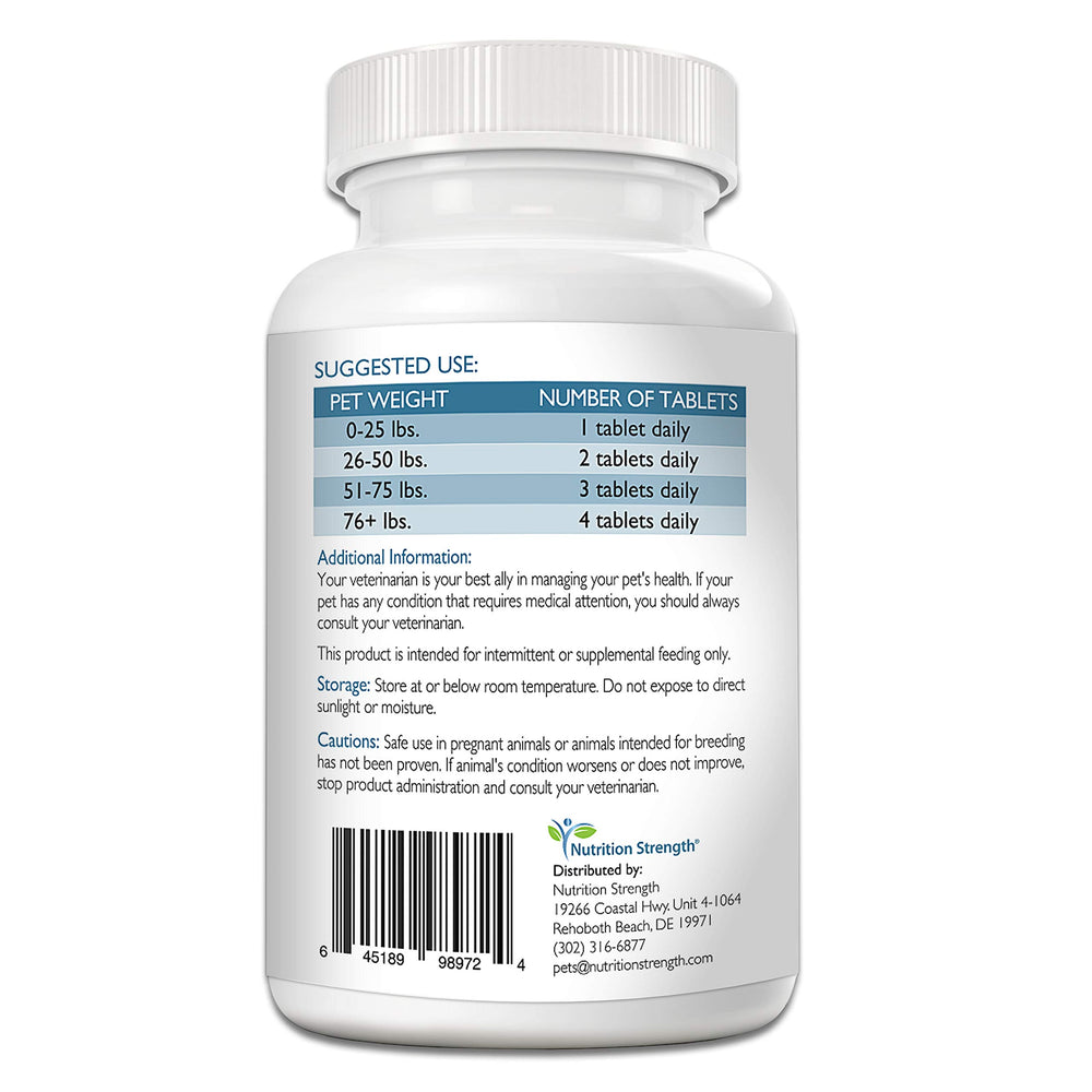 Vitamina E para perros de Nutrition Strength con zinc, selenio y aceite de salmón, apoyo antioxidante.