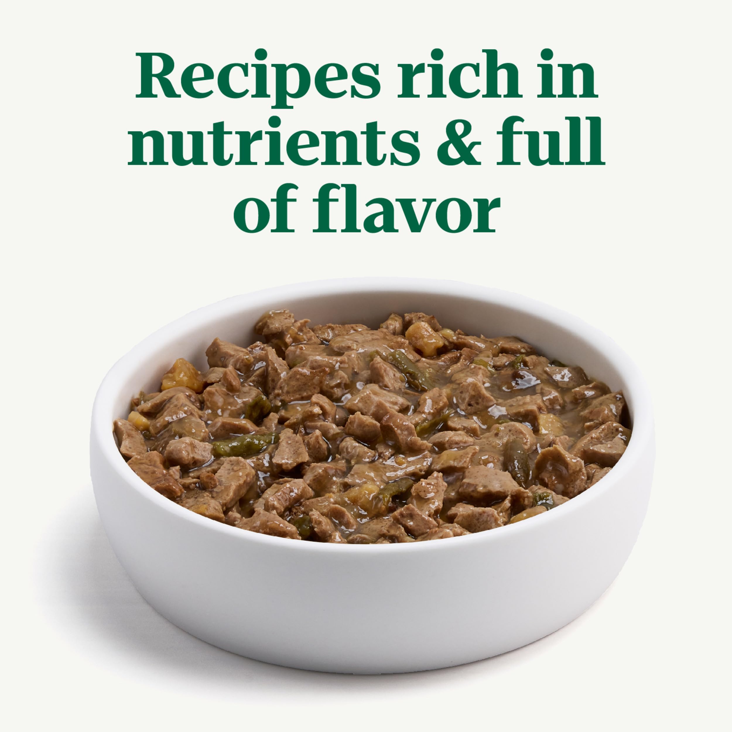 Nutro Hearty Stew ingredientes naturales para una dieta equilibrada.