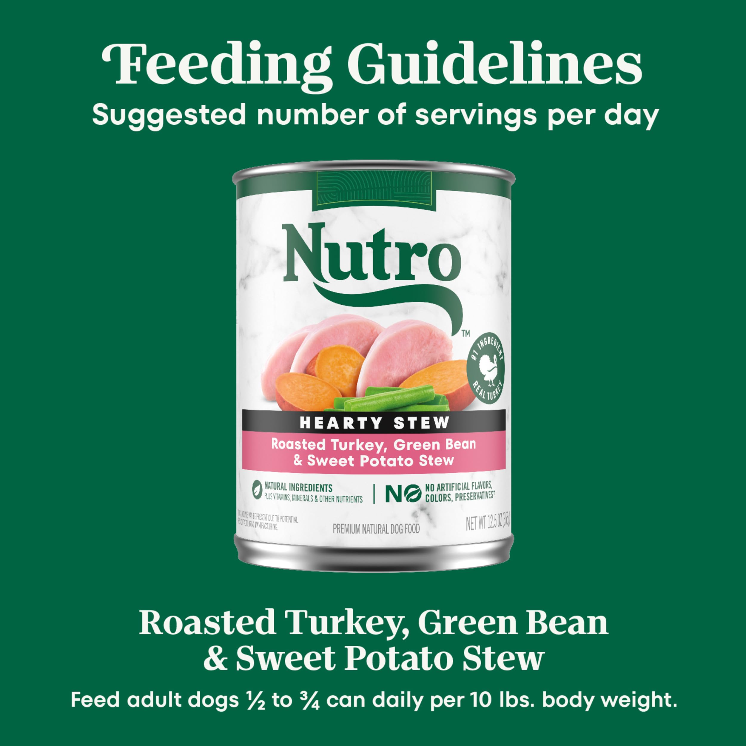 Nutro Hearty Stew sabor delicioso a pavo con salsa.