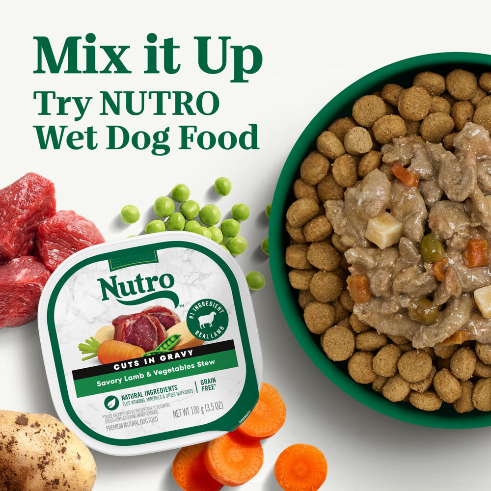 Nutro Natural Choice, porciones diarias para perros activos y en movimiento.