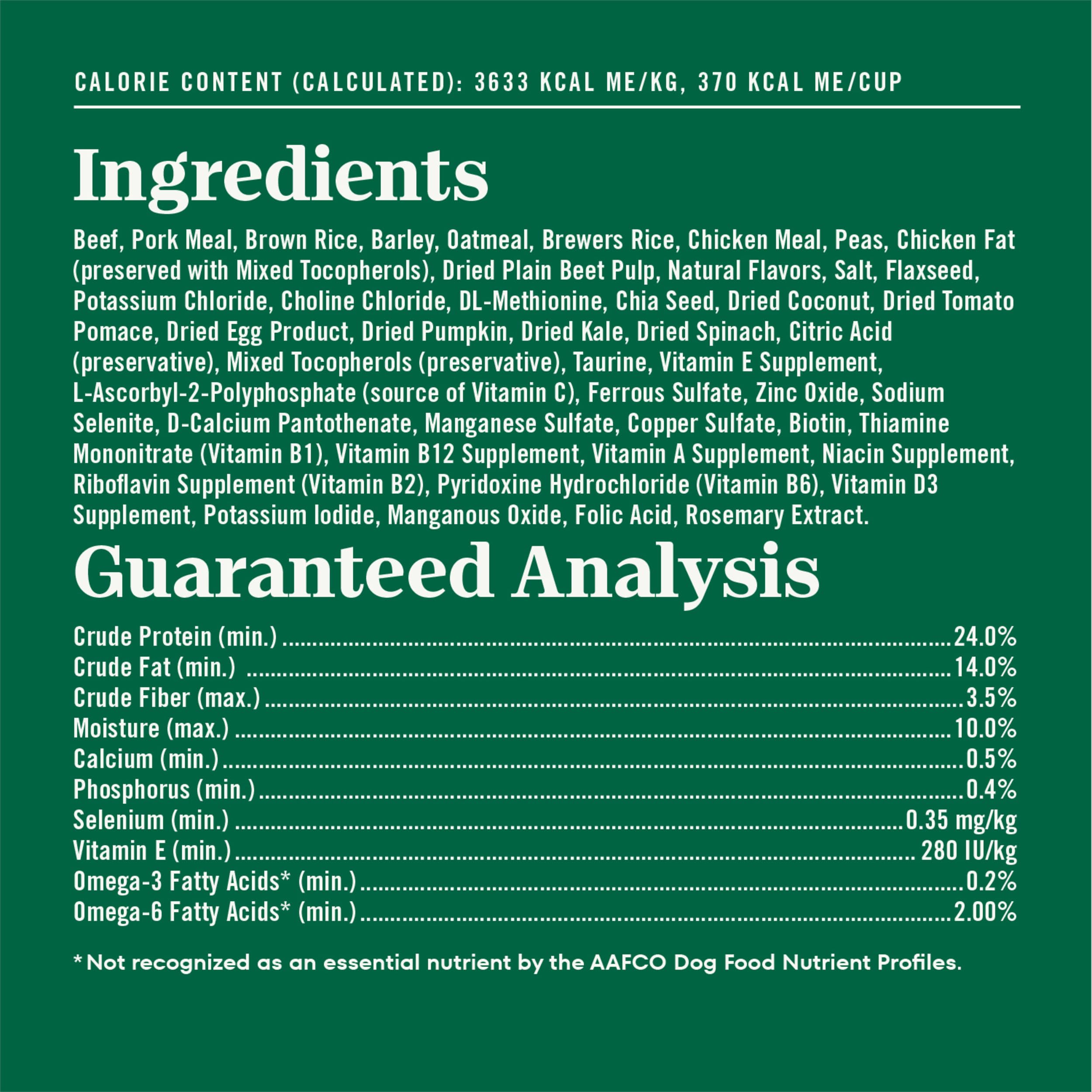 Nutro Natural Choice, etiqueta que indica ausencia de maíz trigo soja.