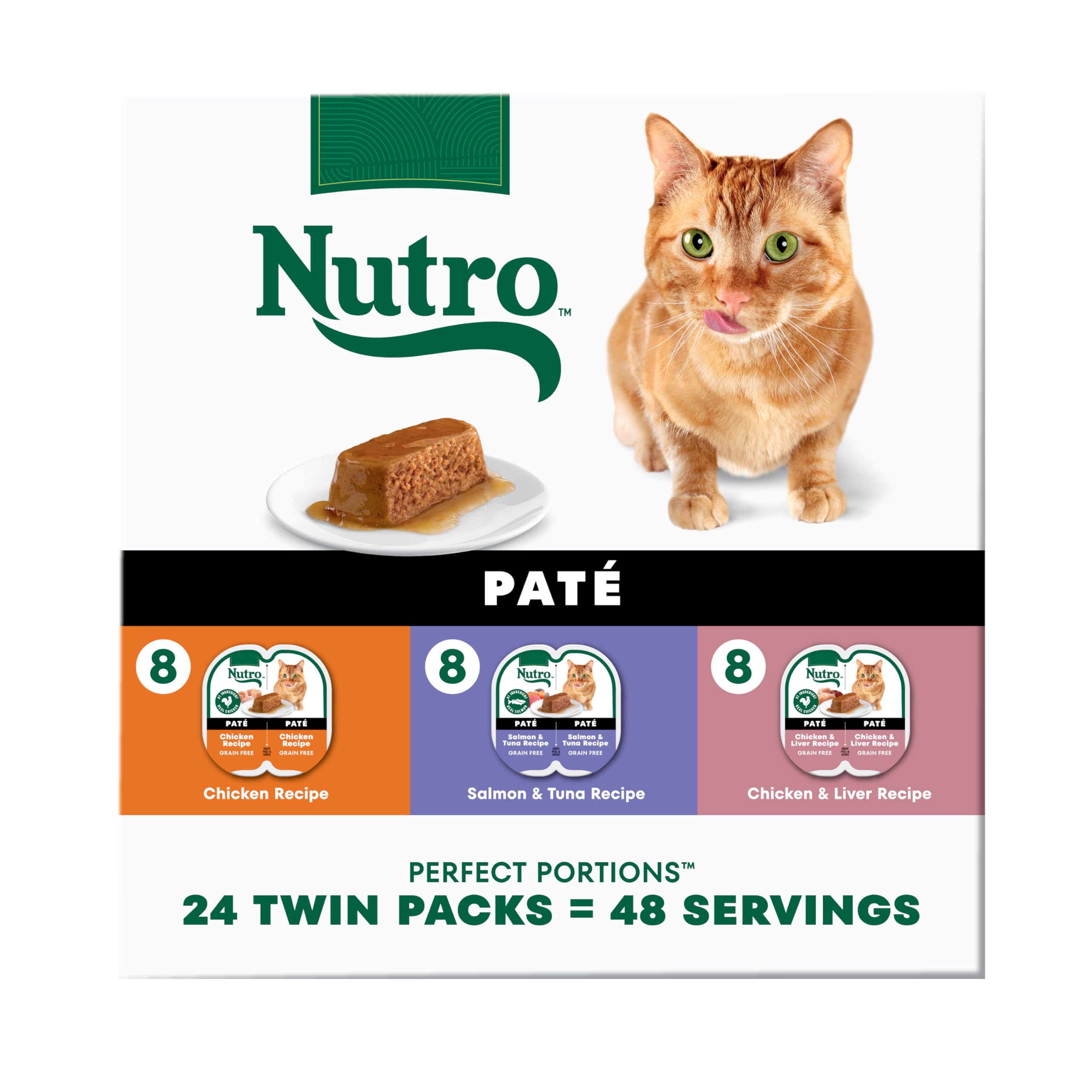 Nutro Pate Salmon-Tuna en bandeja: textura suave para comer húmedo