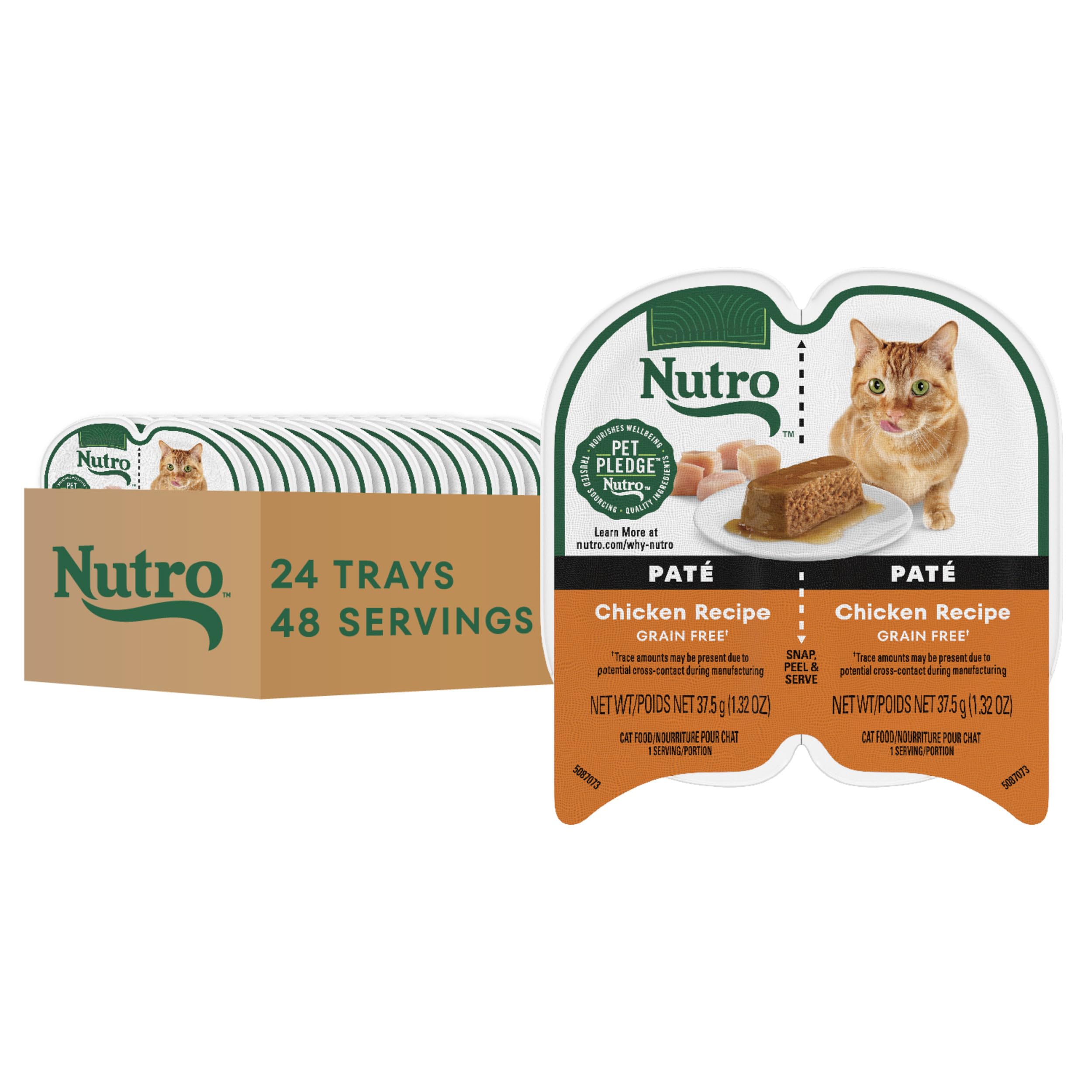 Nutro Perfect Portions Pate Pollo, sabor suave para gato adulto.