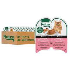 Nutro Perfect Portions Paté Salmón y Pollo, servido en plato, sabor delicioso y húmedo.