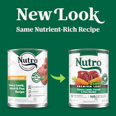 Nutro Premium Loaf: ingrediente principal cordero, proteína de alta calidad.