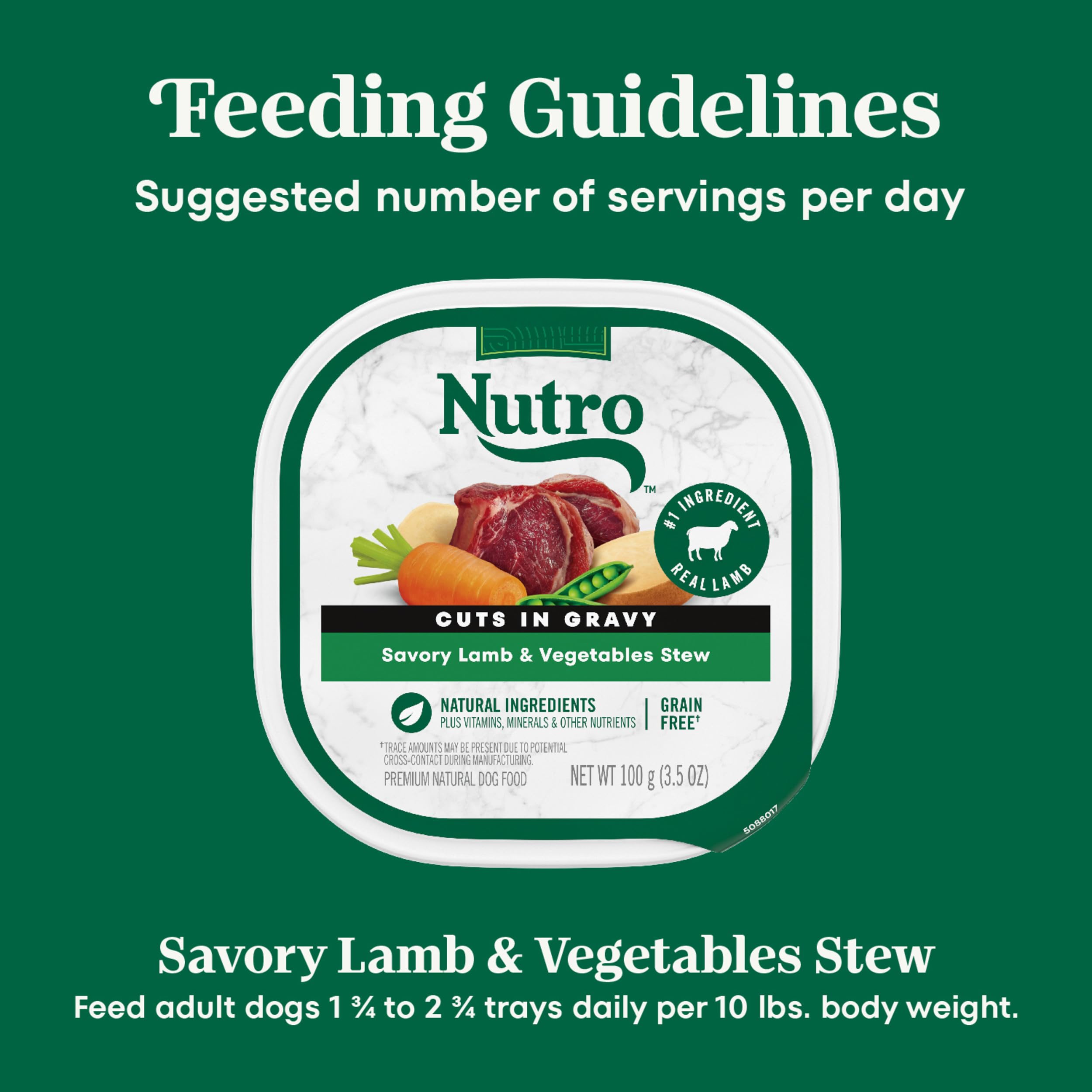 Nutro sabor natural con verduras para perros.