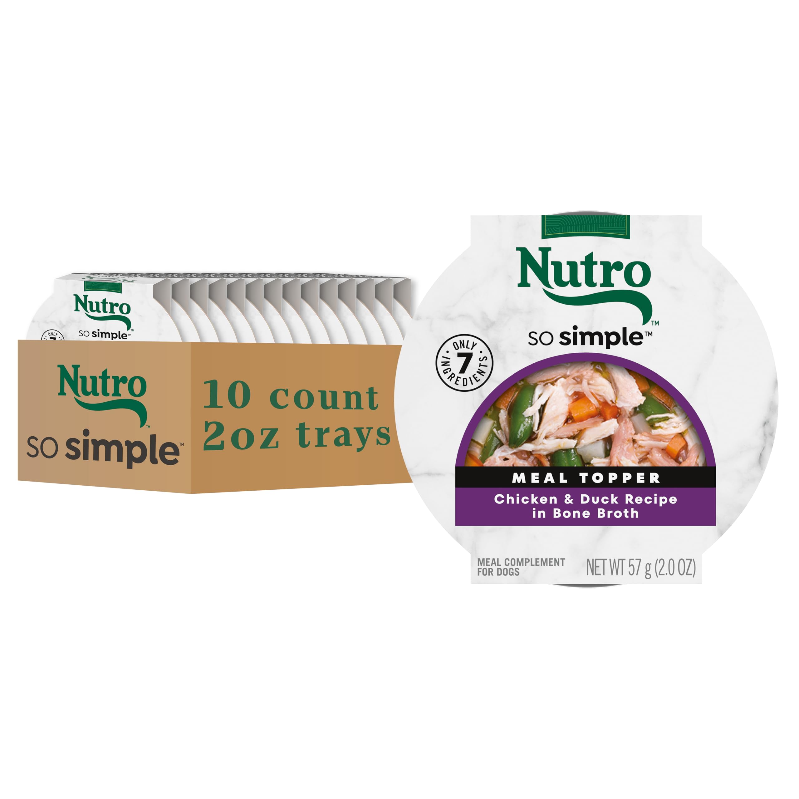 Nutro So Simple bandeja de 60 g, complemento húmedo para mezclar con croquetas.
