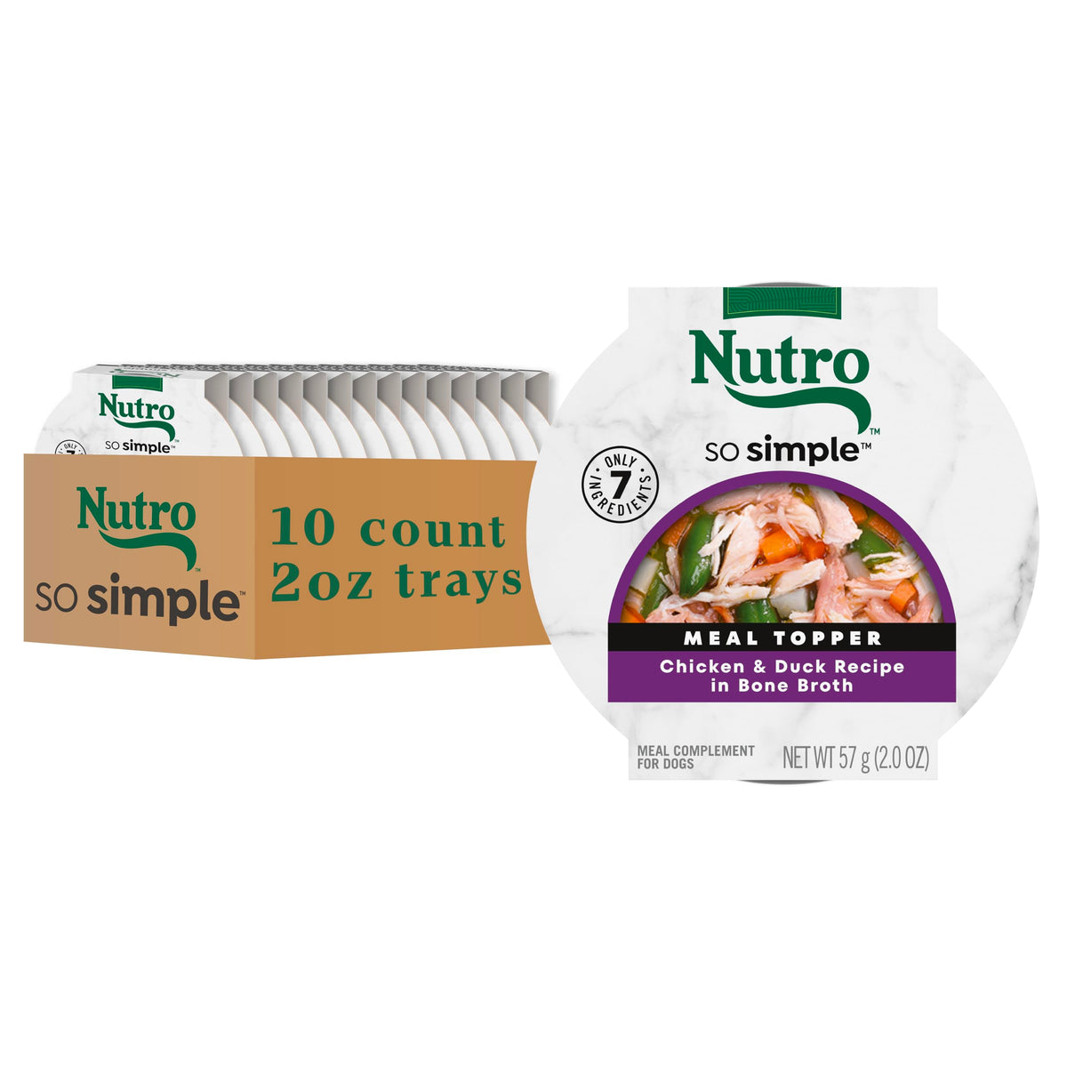 Nutro So Simple bandeja de 60 g, complemento húmedo para mezclar con croquetas.