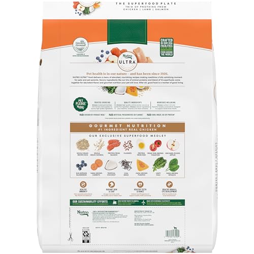 Nutro Ultra con DHA para desarrollo cerebral y de la vista en cachorros.